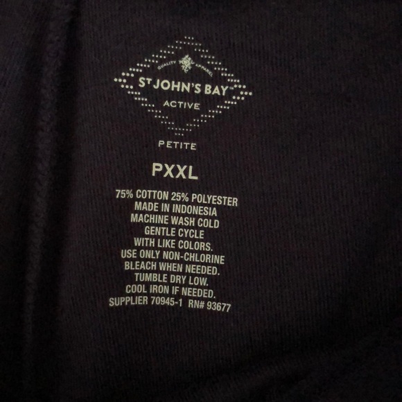 St Johns Bay Active Velour Petite Pant New - Picture 6 of 6